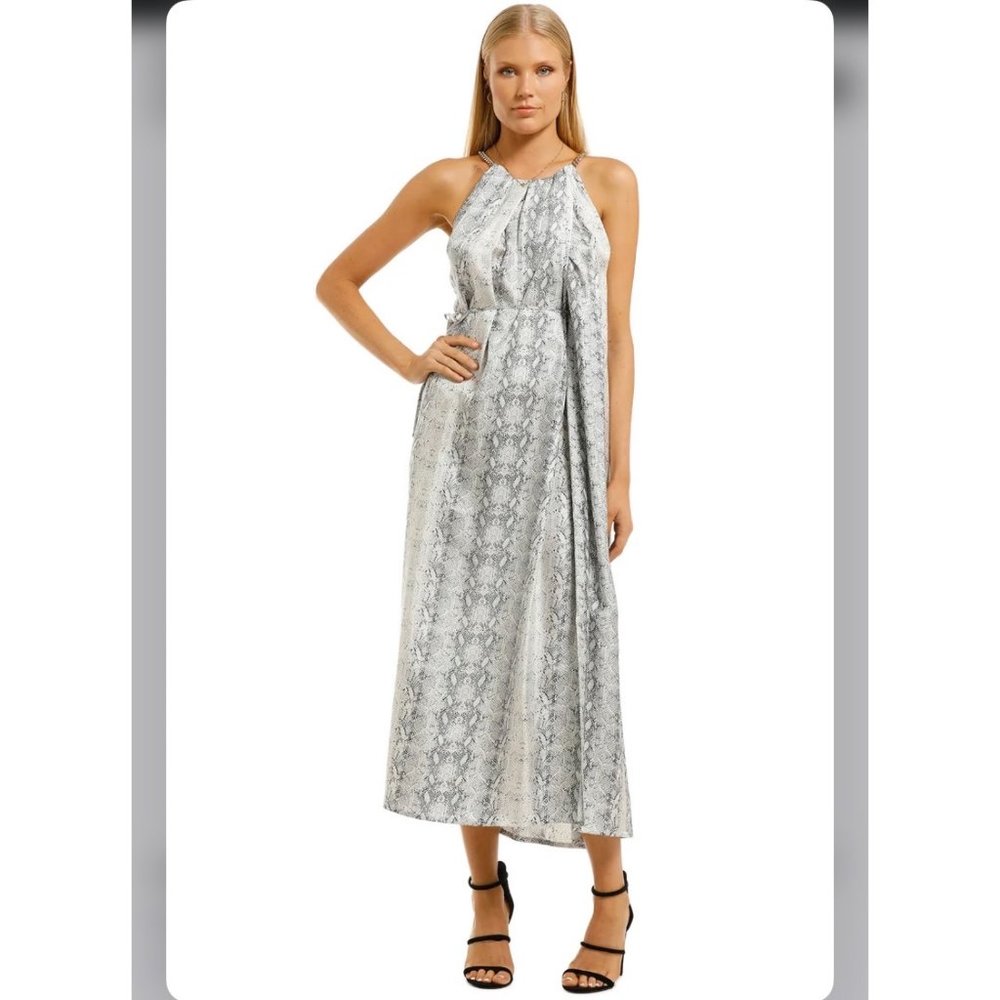 NWT! SCANLAN THEODORE Silk Reptile Print Dress